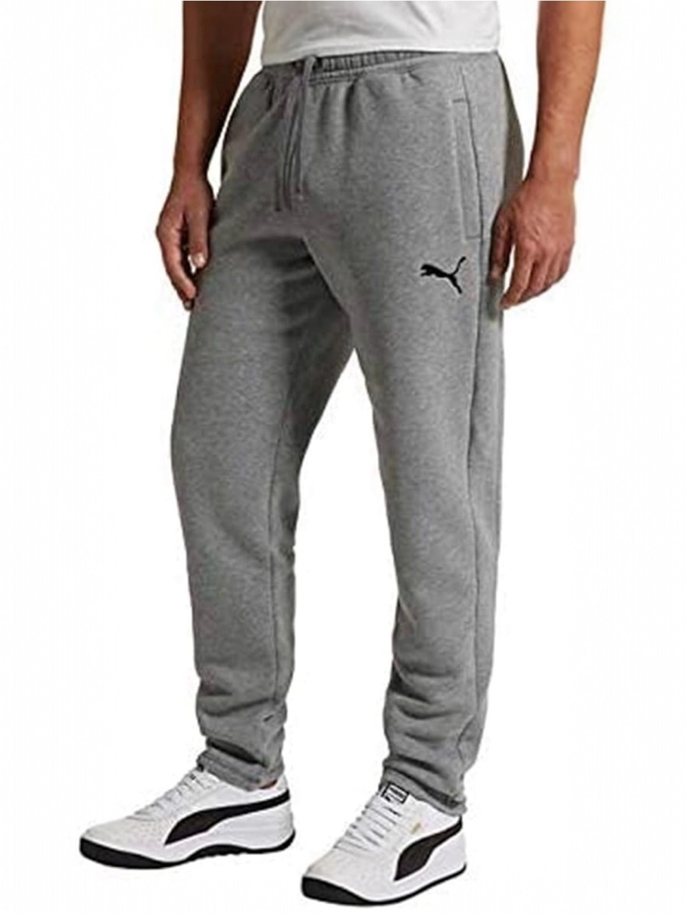 PUMA Men's Size XL Heavyweight Fleece Joggers Sweatpants NWT Light Gray Classic